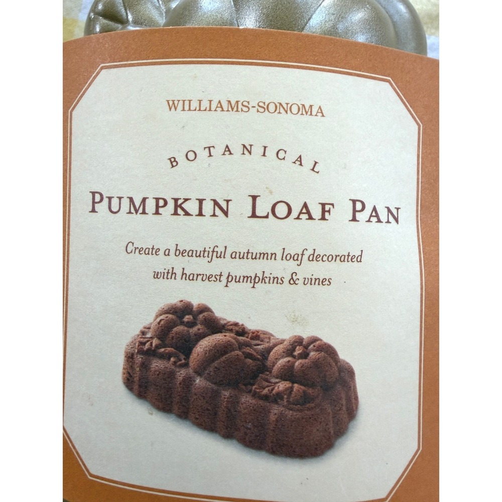 Williams Sonoma Pumpkin Loaf Pan Nordic Ware Gold Fall - Picture 2 of 7